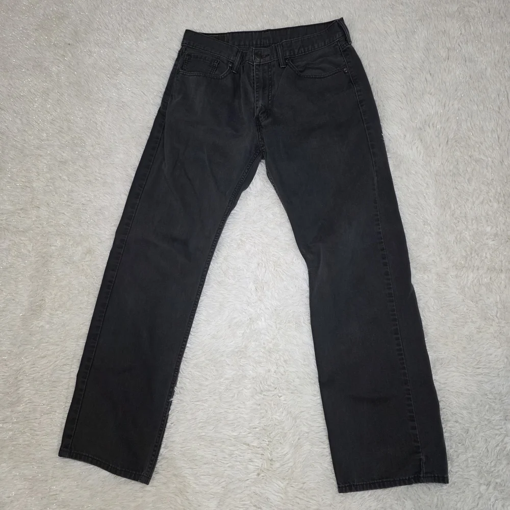 Levi's‎ 505™ Men’s Regular Fit Straight Leg Black Jeans 33x32 Vintage